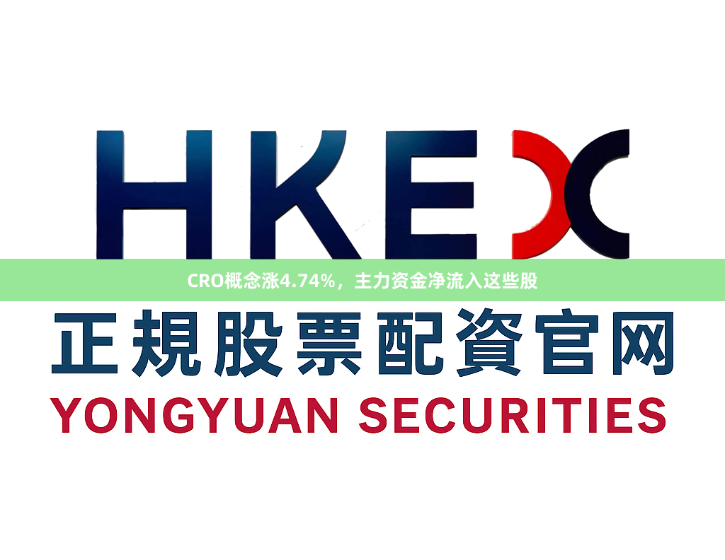 CRO概念涨4.74%，主力资金净流入这些股